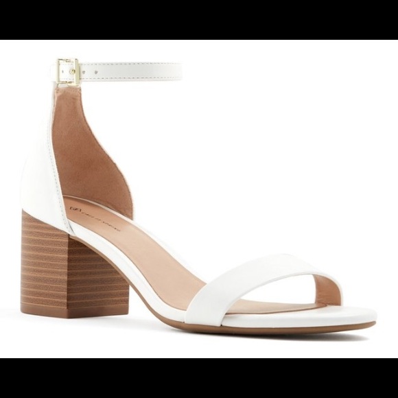 Call It Spring White Block Heel Sandal - Picture 2 of 5